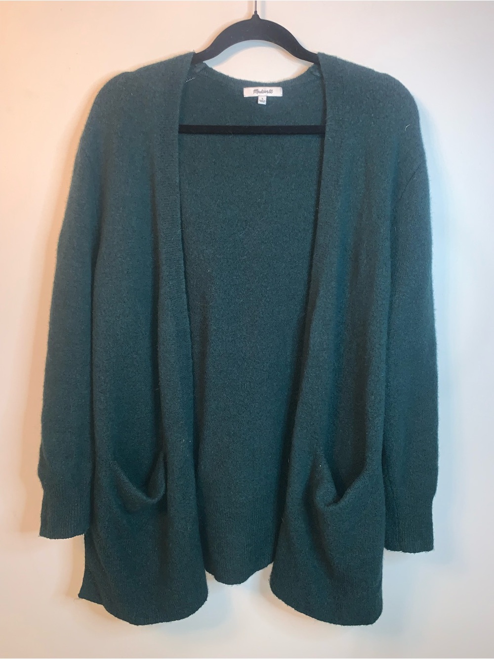 Madewell Cozy Walker Open Front Wool Alpaca Cardigan L